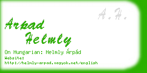 arpad helmly business card